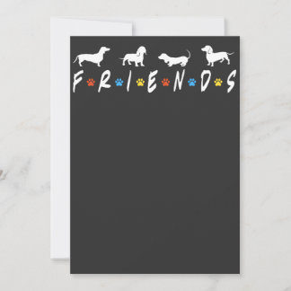Cartes Pour Fêtes Annuelles Dachshund Friends