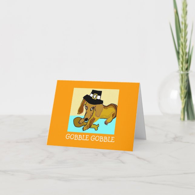 CARTES POUR FÊTES ANNUELLES DACHSHUND GRÂCE À (Devant)