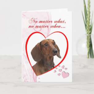 Cartes Pour Fêtes Annuelles Dachshund Valentine