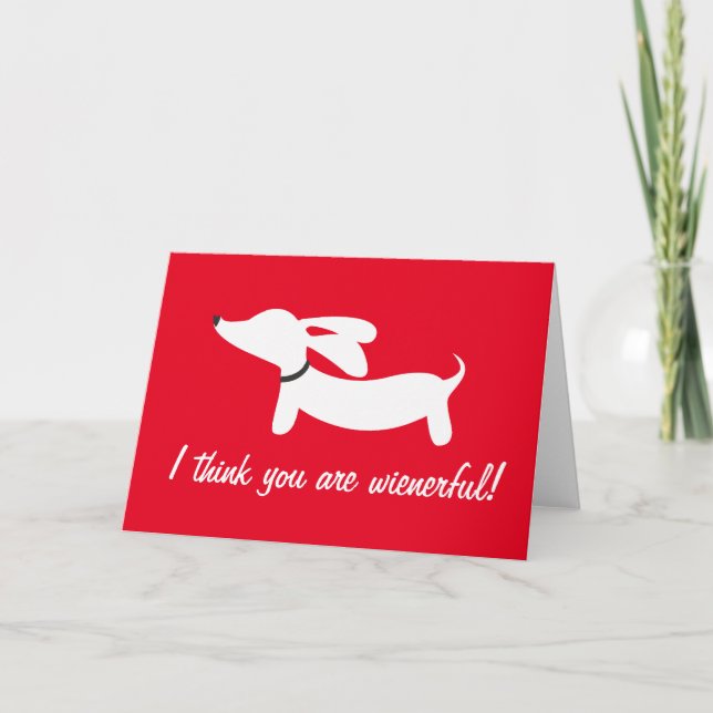 Cartes Pour Fêtes Annuelles Dachshund Valentine's Day Profits Support DRSF (Devant)