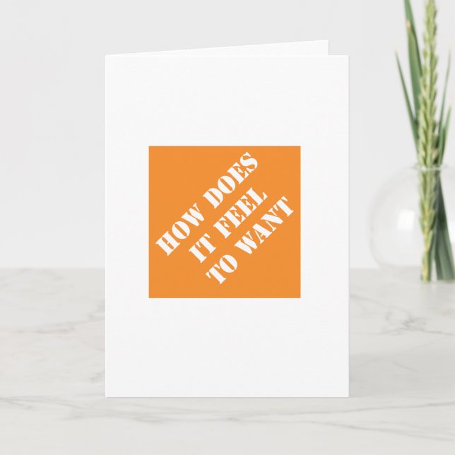 Cartes Pour Fêtes Annuelles Dadisme Comment Cela Ressent-Il De Vouloir (Devant)