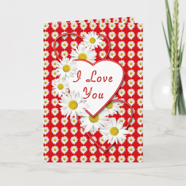 Cartes Pour Fêtes Annuelles Daisy Love Valentine I Love YouCard (Devant)