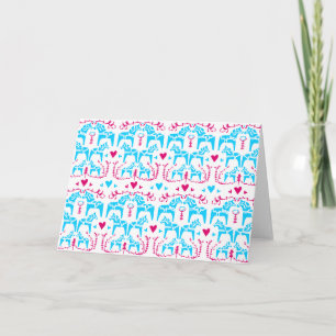 Cartes Pour Fêtes Annuelles Dala Horse