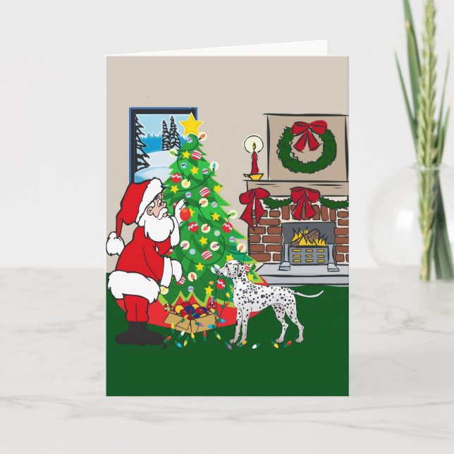 Cartes Pour Fêtes Annuelles dalmate (Devant)