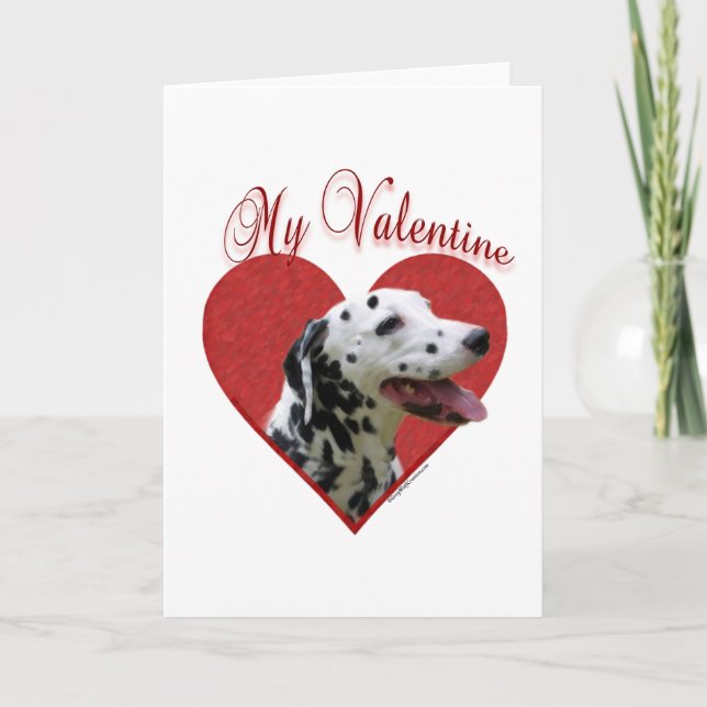 Cartes Pour Fêtes Annuelles Dalmate mon Valentine (Devant)