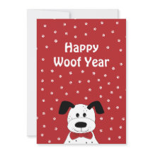 Dalmatien avec un noeud papillon 'Joyeuse année Wo