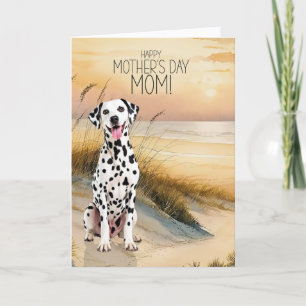 Cartes Pour Fêtes Annuelles Dalmatien Coucher de soleil Plage Fête des Mères