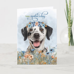 Cartes Pour Fêtes Annuelles Dalmatien Fleurs sauvages Fête des mères