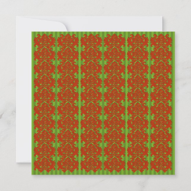 Cartes Pour Fêtes Annuelles Damask Holidays (Devant)