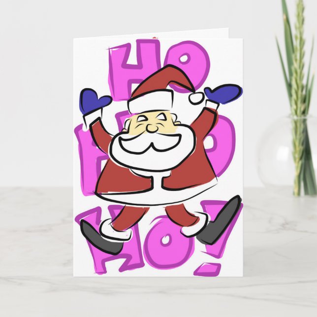 Cartes Pour Fêtes Annuelles Dancin' Père Noël (Devant)