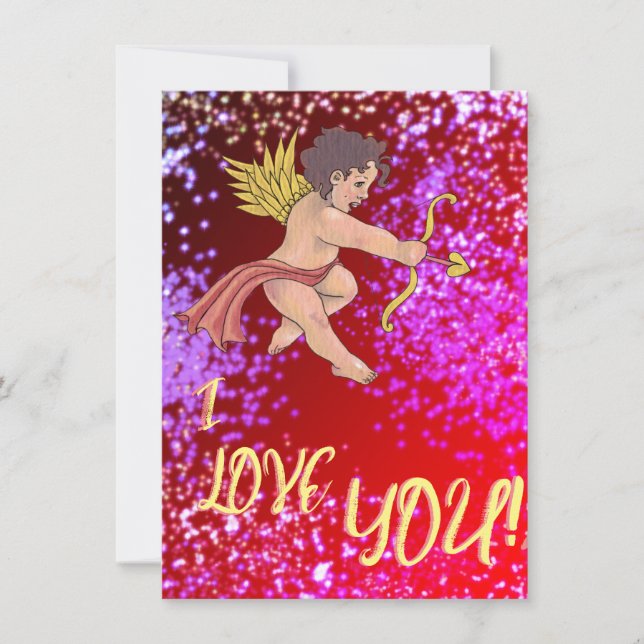 Cartes Pour Fêtes Annuelles Dangereux Cupidon, Saint-Valentin, Amour (Devant)