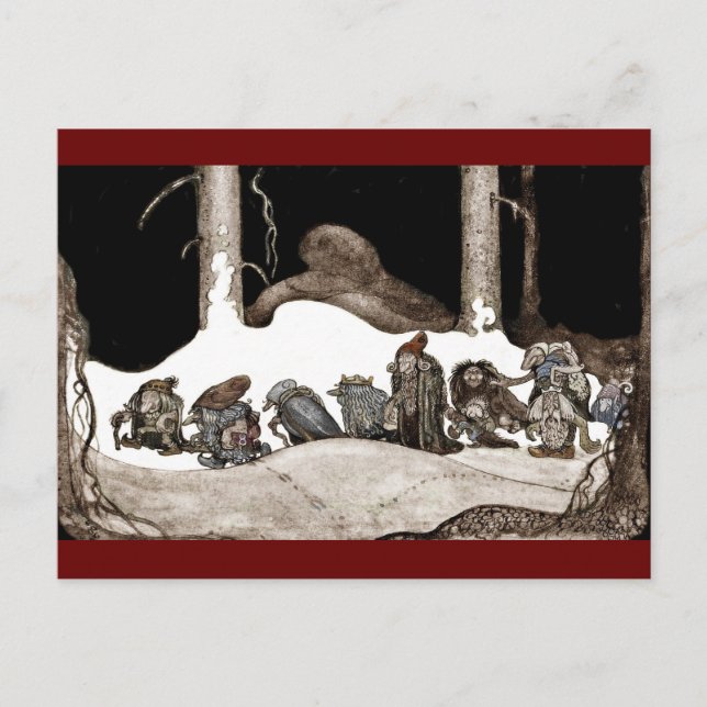 Cartes Pour Fêtes Annuelles Dans la nuit de Noël Tomte-Nisse (Devant)