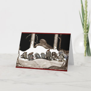 Cartes Pour Fêtes Annuelles Dans la nuit de Noël Tomte-Nisse