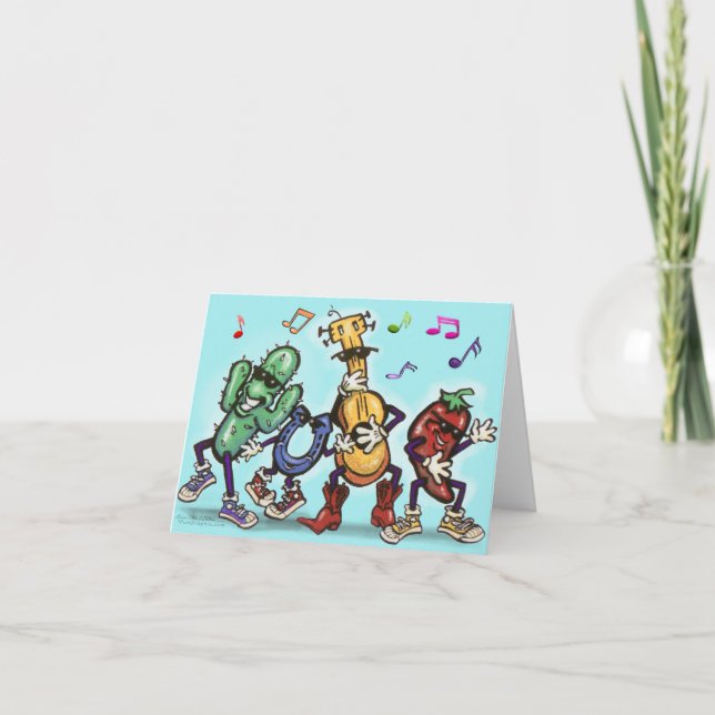 Cartes Pour Fêtes Annuelles Danse (Devant)