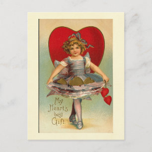 Cartes Pour Fêtes Annuelles Danse Coeur de fille Valentine