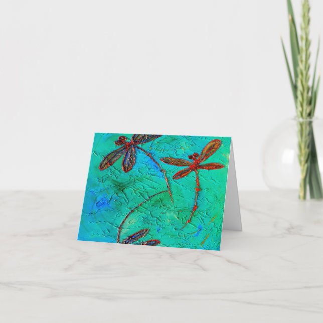 Cartes Pour Fêtes Annuelles Danse de libellule (Devant)