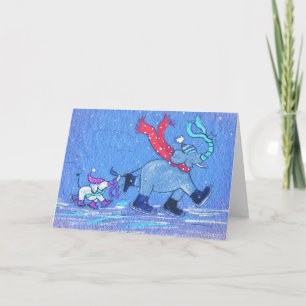 Cartes Pour Fêtes Annuelles Danse sur la glace