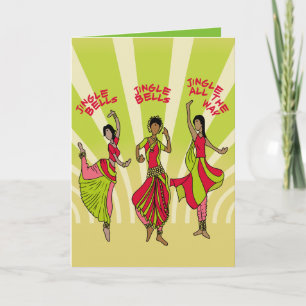 Cartes Pour Fêtes Annuelles Danser Jingle Bells