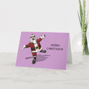 Cartes Pour Fêtes Annuelles Danseur de ballet Santa Claus
