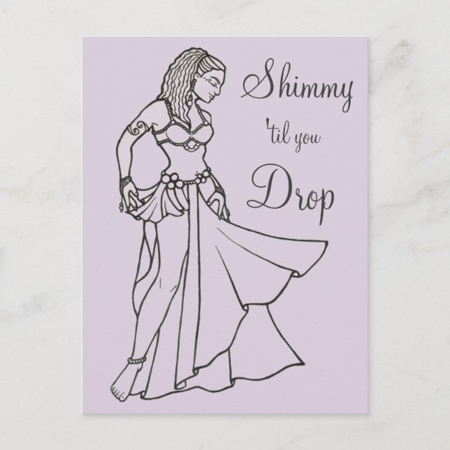 Cartes Pour Fêtes Annuelles Danseur du ventre (Devant)