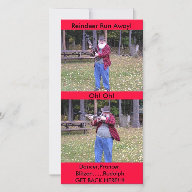 Cartes Pour Fêtes Annuelles Danseur, Prancer, Blitzen (Devant)