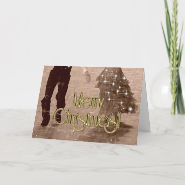 Cartes Pour Fêtes Annuelles Danseurs de Joyeux Noël PERSONNALISÉS (Devant)