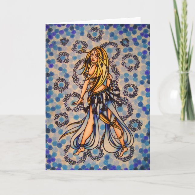 Cartes Pour Fêtes Annuelles Danseuse de Kalila Belly (Devant)