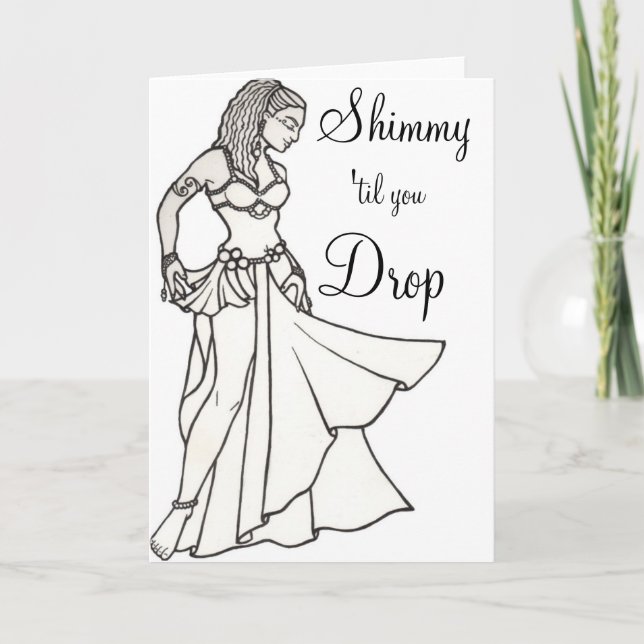 Cartes Pour Fêtes Annuelles Danseuse du ventre (Devant)