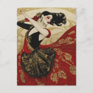 CARTES POUR FÊTES ANNUELLES DANSEUSE FLAMENCO #2