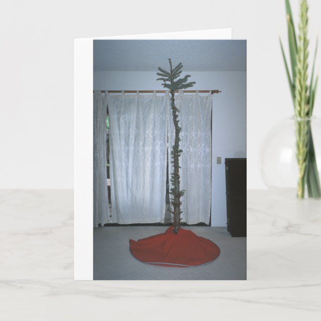 Cartes Pour Fêtes Annuelles D'arbre de Noël drôle et étrange (Devant)