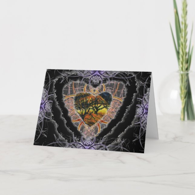 Cartes Pour Fêtes Annuelles Dark Heart Valentine Romance Love Card (Devant)