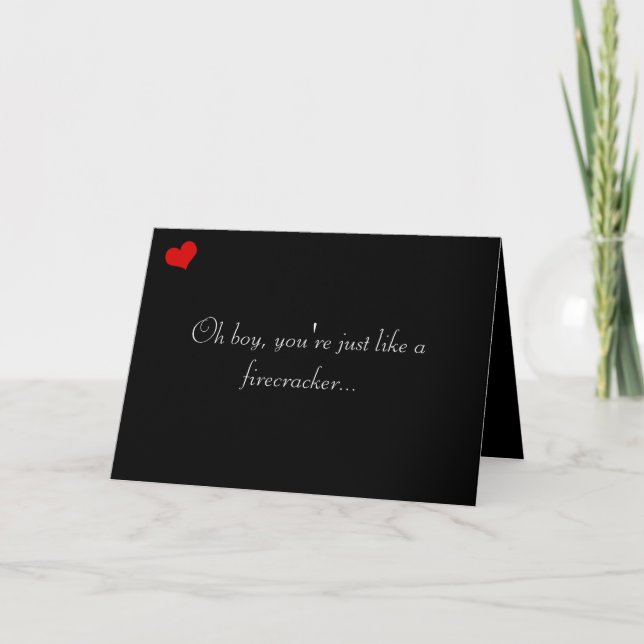 Cartes Pour Fêtes Annuelles Dark Valentine Collection : Oh Garçon... (Devant)