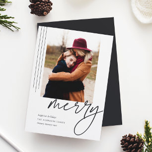 Cartes Pour Fêtes Annuelles Dashing Script   Vertical Photo