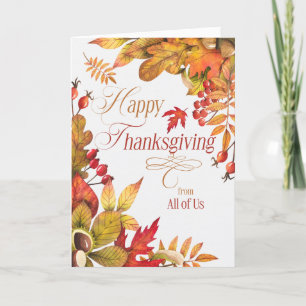 Cartes Pour Fêtes Annuelles de All Us Thanksgiving avec Autumn Harvest
