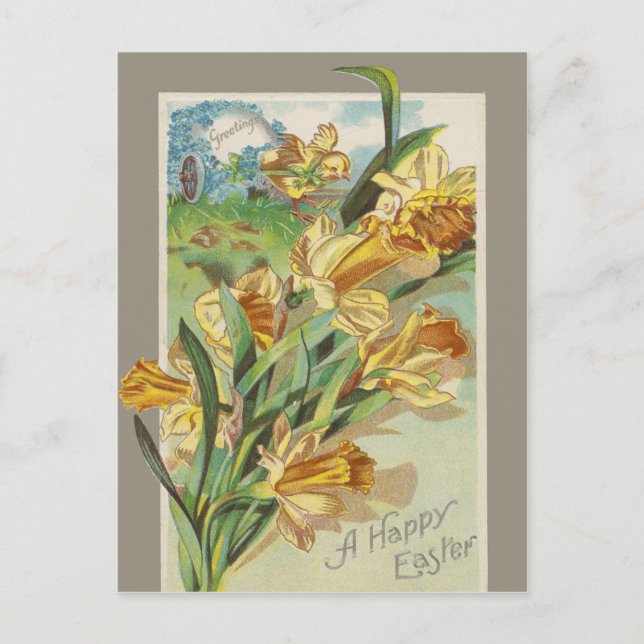 Cartes Pour Fêtes Annuelles De Joyeuses Pâques (Devant)