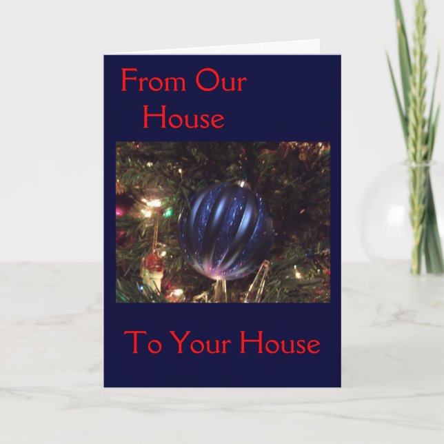 Cartes Pour Fêtes Annuelles De La Maison À La Vôtre À Noël (Devant)