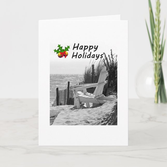 CARTES POUR FÊTES ANNUELLES DE LA PLAGE DE NOËL "PROFITEZ" (Devant)