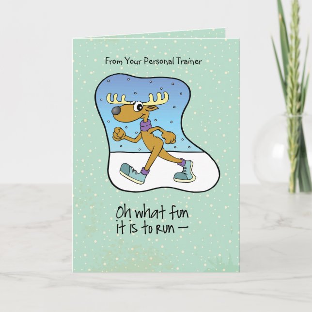 Cartes Pour Fêtes Annuelles De l'entraîneur personnel aux clients faisant de l (Devant)