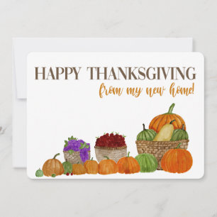 Cartes Pour Fêtes Annuelles De ma nouvelle maison Thanksgiving Adresse Faire-p