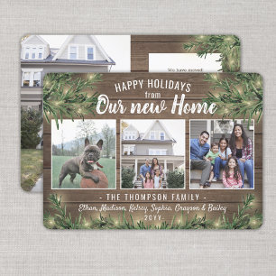 Cartes Pour Fêtes Annuelles De New Home 4 Photo Noël Vert et lumières