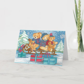CARTES POUR FÊTES ANNUELLES DE NOËL SUR DES TRANSPORTS AVEC DES CADEAUX