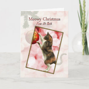 Cartes Pour Fêtes Annuelles De nous deux, Meowy Christmas