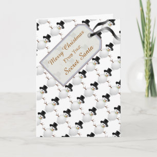 Cartes Pour Fêtes Annuelles De Secret Père Noël - Joyeux Snowmen de Noël