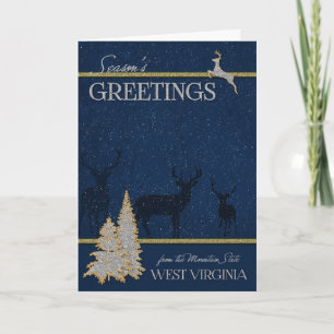 Cartes Pour Fêtes Annuelles de Virginie-Occidentale le Cerf d'état de montagne