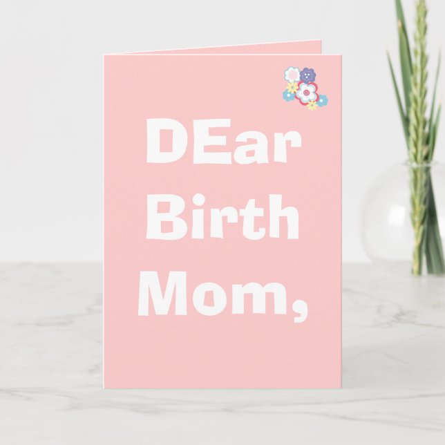 Cartes Pour Fêtes Annuelles DEar Birth Maman, Customisée (Devant)