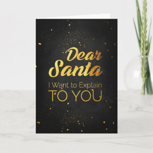 Cartes Pour Fêtes Annuelles Dear Santa I