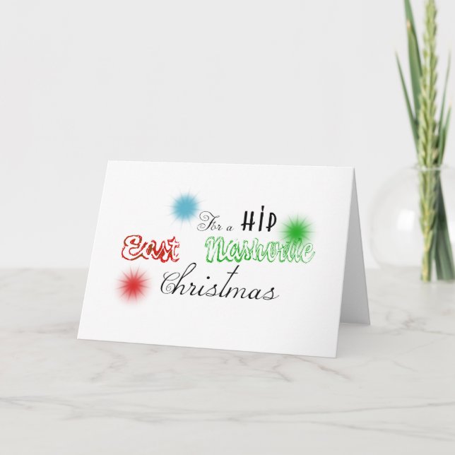 Cartes Pour Fêtes Annuelles Décalque est de Noël customisé par Nashville (Devant)