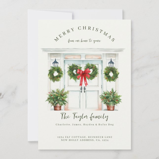 Cartes Pour Fêtes Annuelles Deck New Halls New Home Christmas Holiday Card (Devant)