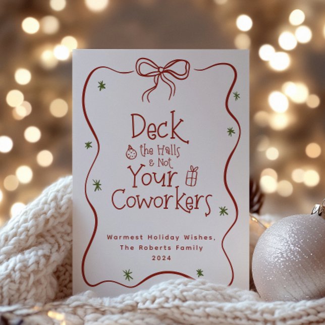 Cartes Pour Fêtes Annuelles Deck The Halls Office Humor (Créateur téléchargé)