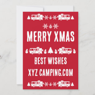 Cartes Pour Fêtes Annuelles Décor de Noël RV Motorhome